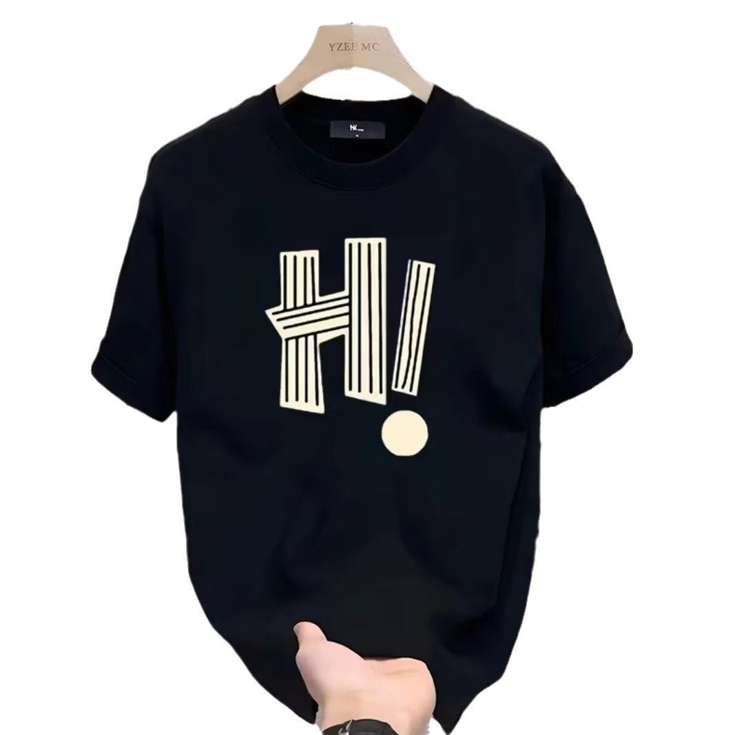 Black T-shirt with an exclamation mark - Image 4